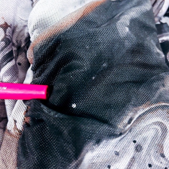 REITMANS Grey and brown marbled fitted mesh dress - Picture 11 of 11